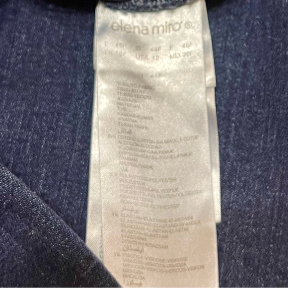 Elena Miro Medium Wash Denim Jeans Size 12 Button Zipper Fly Embellished Pants - Picture 3 of 8